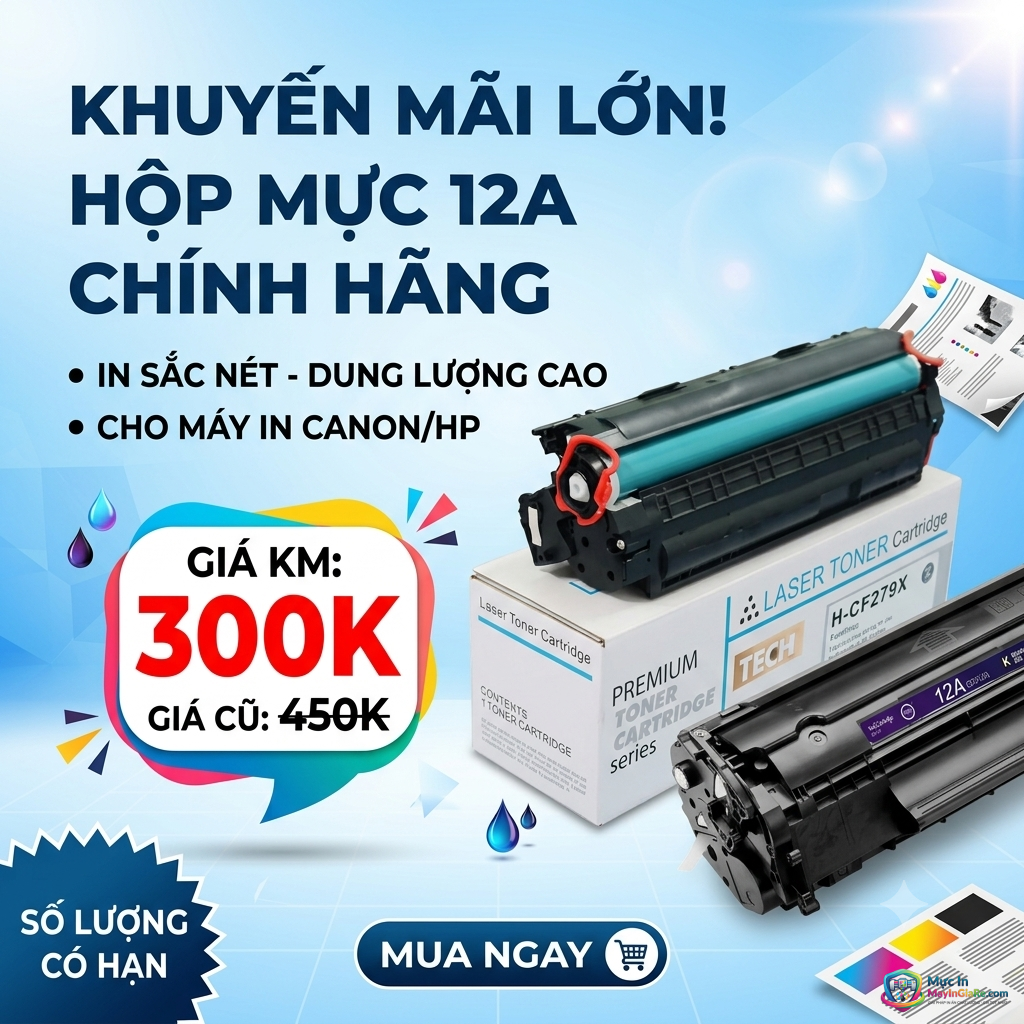 Hộp mực 12A (Q2612A) cho máy Canon 2900/HP 1020